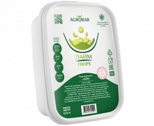 Пюре лайм без сахара 250гр, AGROBAR, Россия