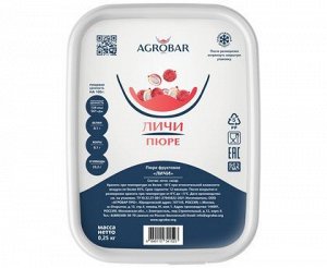 Пюре личи 250г, AGROBAR, Россия