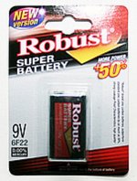 --Батарейки Robust 9V 6F22-1S (1 шт.)