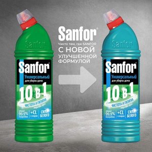 Чистящее средство Гель для очистки Ванн и Унитазов Универсальное Морской Бриз Sanfor Universal 1 л