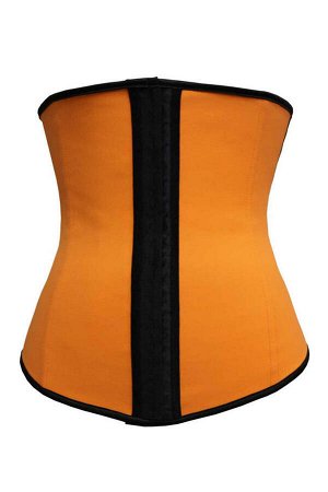 Оранжевый корсет под грудь с черными полосками