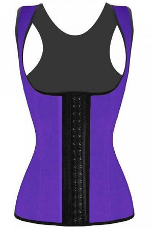 Фиолетовый корсет под грудь с черной отделкой
