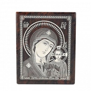Икона из обсидиана настенная "Богородица Казанская" 120*150мм