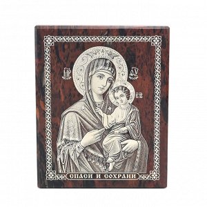 Икона из обсидиана настенная "Богородица" 120*150мм