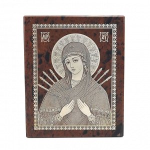 Икона из обсидиана настенная "Семистрельная" 120*150мм