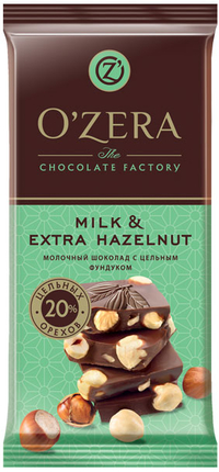 Шоколад «O`Zera» Milk & Extra Hazelnut