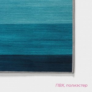 Коврик для ванной Доляна «Лазурный», 50x80 см, синий