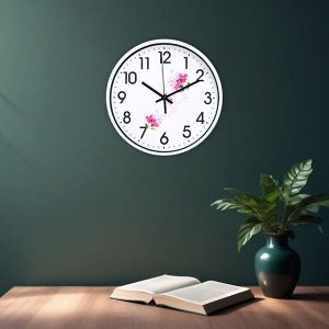 Часы настенные "Делебио", d-30 см, плавный ход, белые