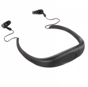 Водонепроницаемый IPX8 MP3 плеер-наушники для плавания под водой, черные