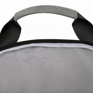 Сумка портфель HEIKKI PROFITABLE (ХЕЙКИ) с отделением для ноутбука 14", 2 кармана, серая, 26х36х3 см, 272597