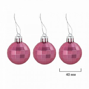 Шары новогодние ёлочные "Elegant Pink" 77 предметов, розовый/белый, ЗОЛОТАЯ СКАЗКА, 591715