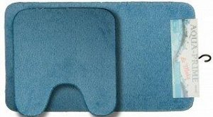 Комплект ковриков для в/к AQUA-Prime Be'Maks из 2 шт 60х100/60х50см 509 18мм (голубой) 1/15