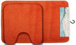 Комплект ковриков для в/к AQUA-Prime Be'Maks из 2 шт 50х80/40х50см 590 18мм (оранжевый) 1/28