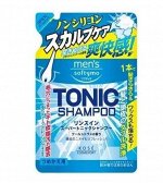 KOSE Очищающий и охлаждающий мужской шампунь-кондиционер &quot;Softymo Men’s&quot; для волос и кожи головы с краш-ментолом 400 мл, мягкая упаковка