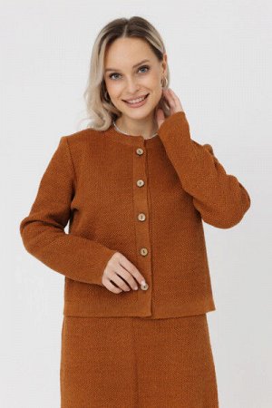 Жакет из льна 1-137 темное золото
