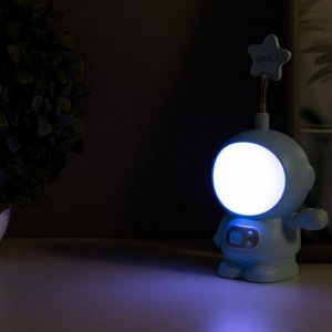 Настольная лампа «Астронавт со звездой» МИКС LED 3 Вт USB АКБ 9x7x19 см RISALUX