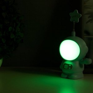 Настольная лампа «Астронавт со звездой» МИКС LED 3 Вт USB АКБ 9x7x19 см RISALUX