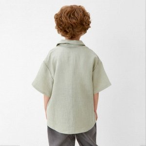 Рубашка для мальчика KAFTAN Linen, зелёная
