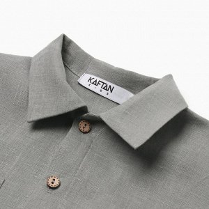 Рубашка для мальчика KAFTAN Linen, 34 (122-128), серый