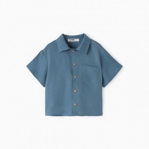 Рубашка для мальчика KAFTAN Linen, синяя