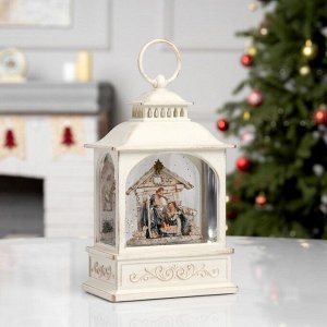 Фигура светодиодная «Рождество», 21x13.3x8.1 см, музыка, батарейки ААх3 (не в комплекте), USB, свечение тёплое белое