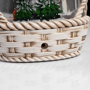 Фигура светодиодная «Снежная корзинка», 20.3x15x9 см, музыка, батарейки ААх3 (не в комплекте), USB, свечение тёплое белое