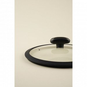 Крышка SL Home, d=24 см, с силиконовым ободком, стекло
