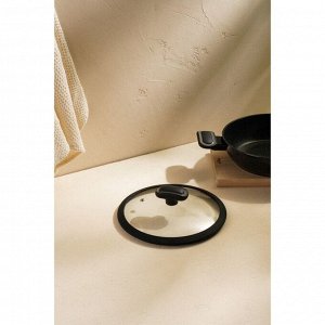 Крышка SL Home, d=22 см, с силиконовым ободком, стекло