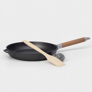 Сковорода высокая Wild Kitchen, d=28 см, лопатка и губка в комплекте, чугун