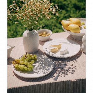 Тарелки SL Home «Арена Бланка», d=26.5 см, набор 2 шт., керамика, белые