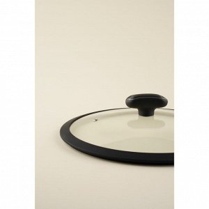 Крышка SL Home, d=26 см, с силиконовым ободком, стекло