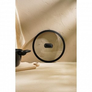 Крышка SL Home, d=26 см, с силиконовым ободком, стекло