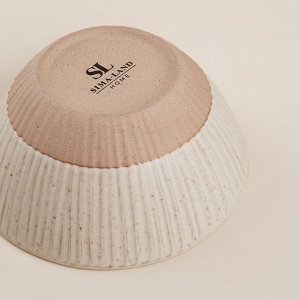 Салатник SL Home «Виенто», 1.3 л, d=19 см, керамика, бежевый