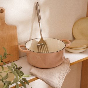 Кастрюля чугунная с эмалированным покрытием SL Home, d=24.5 см, h=11 см, бежевая