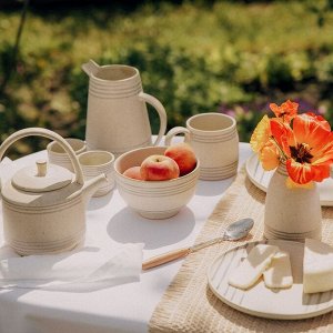 Блюдо для подачи SL Home «Райяс», 30x23 см, керамика, бежевое