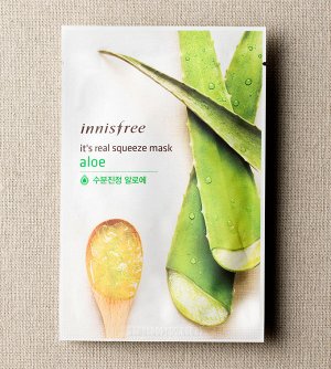 Innisfree Маска для лица с экстрактом алоэ It's Real Squeeze Mask Aloe