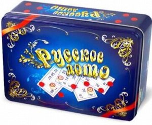 Лото Русское (жестяная коробка синяя)