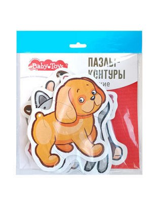 Пазлы-контуры мягкие "Домашние животные" 6 шт Baby Toys