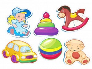 Пазлы-контуры мягкие "Игрушки" 6 шт Baby Toys