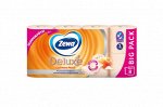 Туалетная бумага Zewa Deluxe 3-х слойная Персик 8 рулонов