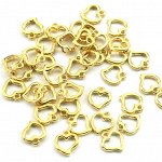 Подвеска Сердечко 8,5*10мм, золотистая