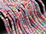 Бусины из каучука Африканские диски 6мм*0,9-1,2мм, цв.ассорти, 39см