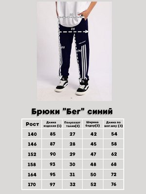 Брюки "Бег" синий