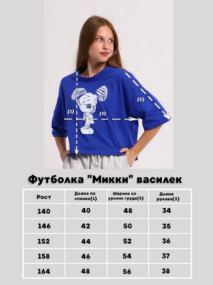 Футболка "Микки" василек