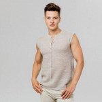 Для мужчин. Майки. Синий лён