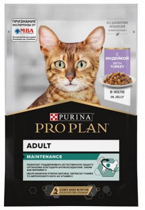 Pro Plan (Проплан) Adult влажный корм для кошек Индейка в желе 85гр пауч
