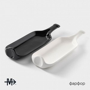 Блюда для подачи Magistro «Бутыль Инь-Янь», 31.8x10.8x2.8 см, набор 2 шт., фарфор, белое, чёрное