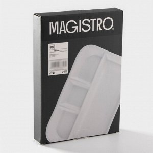 Менажница Magistro «Бланш», 31x21x3.5 см, 5 ячеек, фарфор, белая