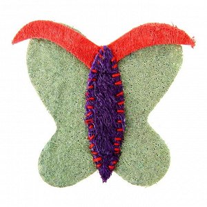 Игрушка из люфы "Бабочка", 8,5 см, микс цветов