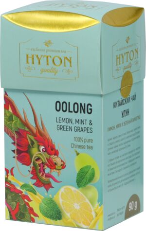 Чай бирюзовый HYTON Китайский УЛУН, ЛАЙМ, МЯТА 90г 1/24